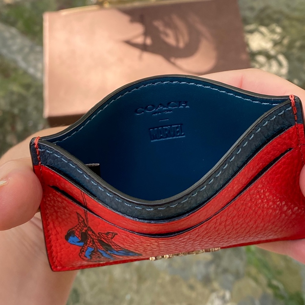 Coach Spider-Man Marvel Red CardHolder Wallet - Picture 9 of 16